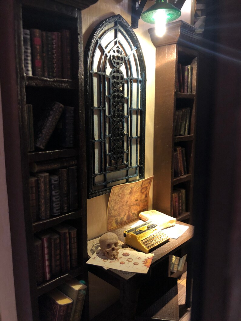 Dark Academia decor room Book nook library Shelf insert Etsy