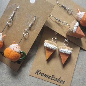 Pumpkin Spice Latte and Pie Earrings