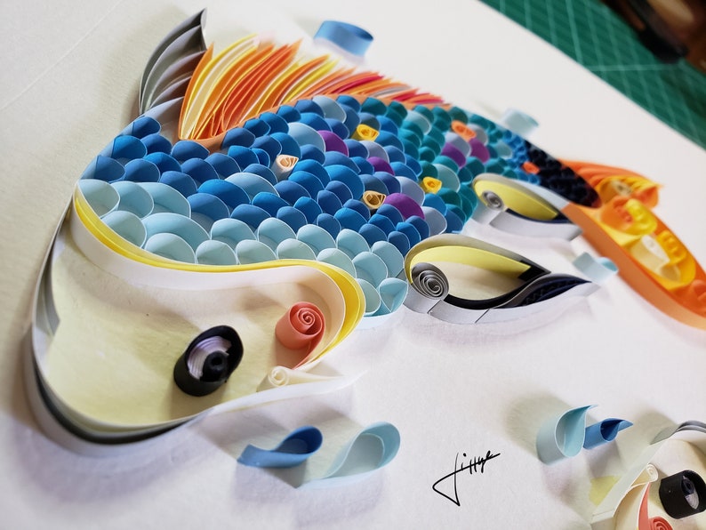 Fish Paper Quilling Art Etsy