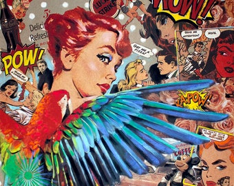 pics Collage Vintage Pop Art 1950s pop art etsy