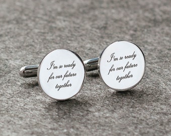 Unique cufflinks Wedding gift for him Engraved cuff links Gift for groom Custom cuff links Personalized jewelry Gift for men Anniversary