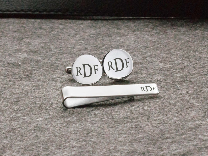 Monogrammed cuff links Fianc\u00e9 gift Groom Engraved initials Custom gift Groom gift Engraving Initials jewelry Unique gift Custom letters