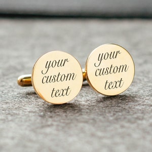 Engraved gift for men Personalized cufflinks Groomsmen gift Best Man gift Custom jewelry Customized cuff links Tie bar Custom text Tie clip