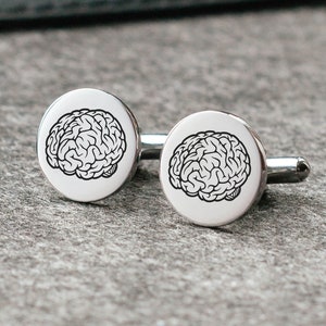 Neuroscience Custom cufflinks Human brain Neurosurgeon gift Unique tie bar Brain jewelry Brain cufflinks Anatomy cuff links Doctor gift