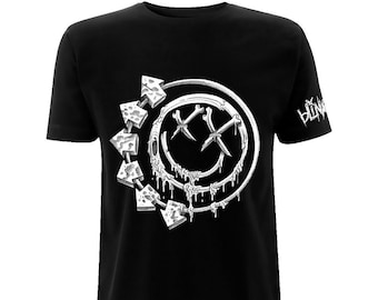 Blink 182 Six Arrow Smiley T-Shirt Fully Licensed
