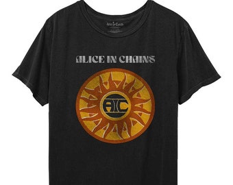 Alice in Chains Circle Sun Vintage Style Shirt Authentic