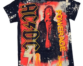 AC/DC High Voltage Bleached T-Shirt Fully Licensed