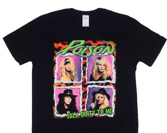 Poison talk dirty to me new men t-shirt fully licensed