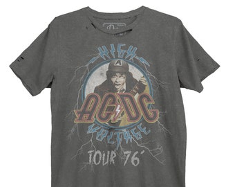 AC DC 76' Tour Vintage Distressed T-Shirt Fully Licensed