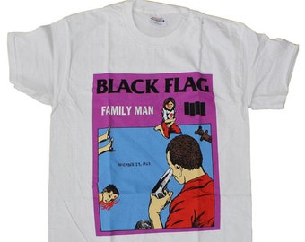 Black Flag Family Man Shirt Fully Licensed Punk Rock