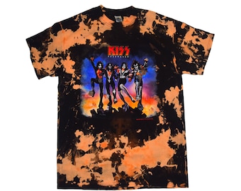 KISS Bleached Destroyer T-Shirt Fully Licensed