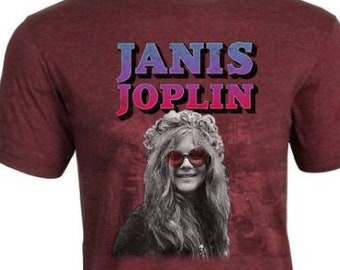 Janis Joplin Rose Colored Glasses T-Shirt Fully Licensed