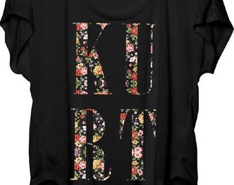 Kurt Cobain Floral Loose T-Shirt