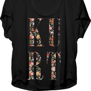 Kurt Cobain Floral Loose T-Shirt