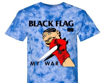 Black Flag My War Tie Dye Shirt Fully Licensed Punk Rock