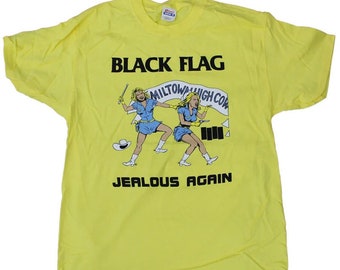 Black Flag Jealous Again Yellow New Men T-Shirt Fully Licensed