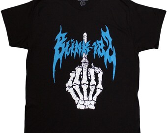 Blink-182 Unisex T-Shirt Middle Finger Fully Licensed