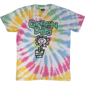 Green Day Flower Pot Tie Dye T-Shirt
