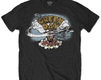 Green Day Dookie Black Vintage Distressed Style T-Shirt