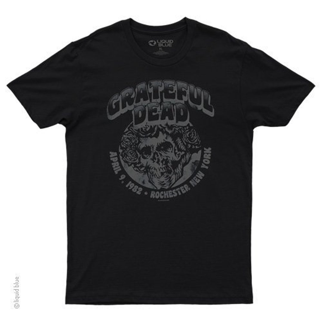 GRATEFUL DEAD Rochester 82 Grey Athletic T-shirt Licensed