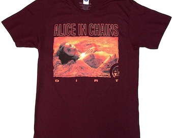 Alice in Chains Dirt Maroon T-Shirt Fully Licensed