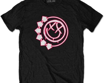 Blink 182 Six Arrow Smiley T-Shirt Fully Licensed