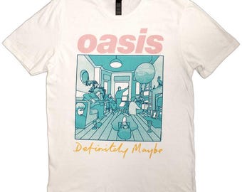 Oasis Unisex T-Shirt Definitely Maybe Illustration Colour