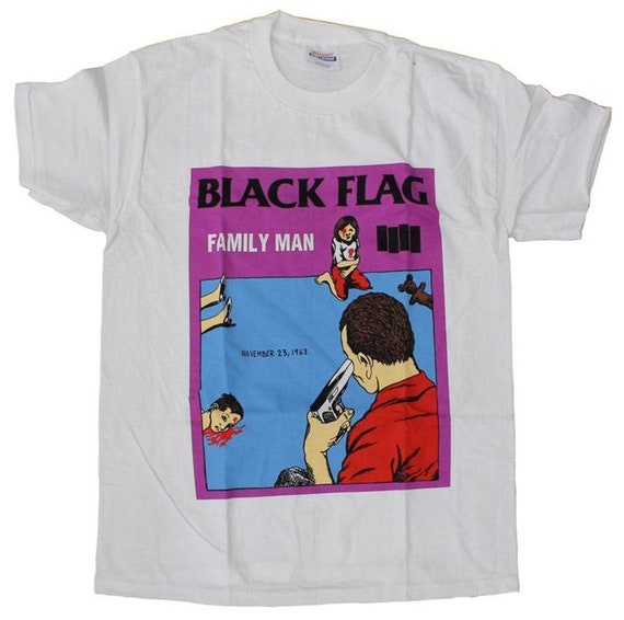 BLACK FLAG FAMILYMAN ロンT Black Flag Family Man Shirt - Vintagenclassic Tee