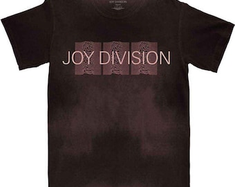 Joy Division Unisex Bleached T-Shirt Mini Repeater Pulse Purple