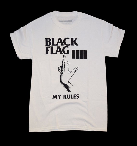 Black Flag My Rules New Men T Shirt Fully Licensed Size Small Etsy