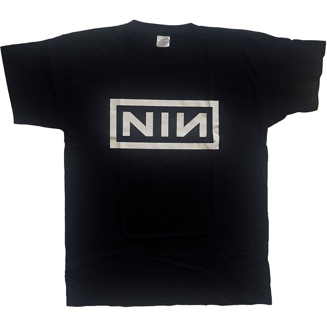 希少 レア 90s NINE INCH NAILS BOX LOGO Tシャツ Nine Inch Nails Original Box Logo T-shirt Fully Licensed - Etsy