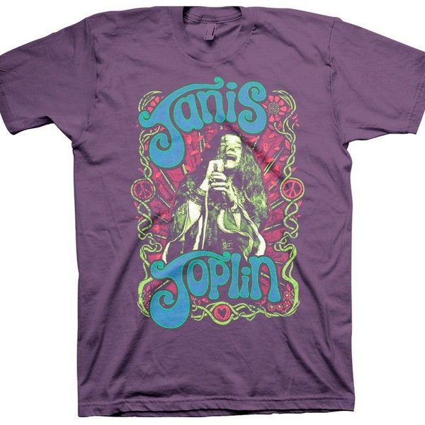 Janis Joplin Purple Peace Of My Heart T-Shirt