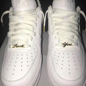 Custom Shoe Dubraes 18k Name Plate Personalized Lace Locks Etsy Canada