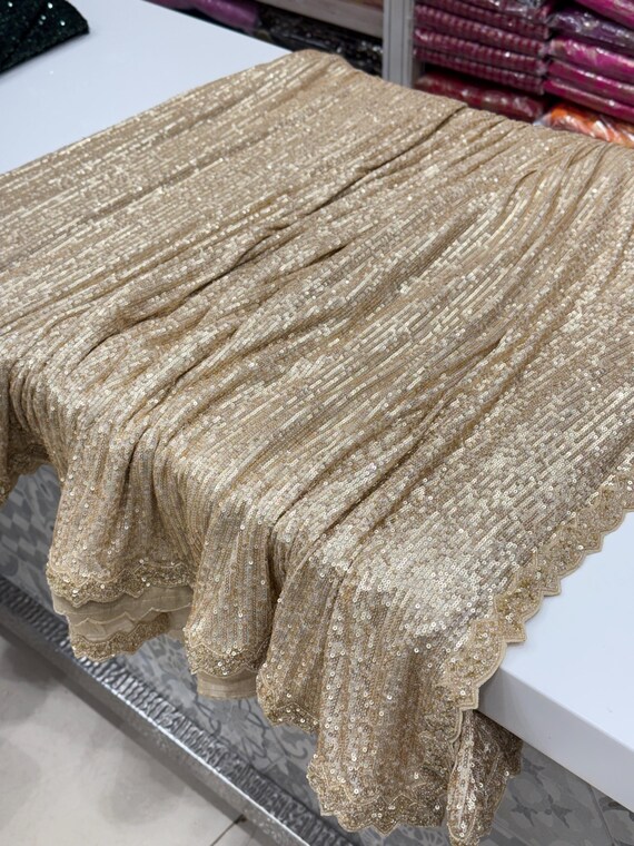 Kareena Kapoor Golden Sabyasachi Inspired Sequin Saree