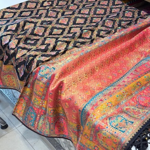Black Modal Banarasi Rangkat Saree