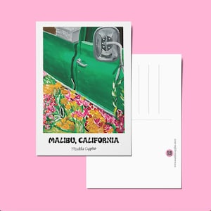 Cartão postal de arte de Malibu, Califórnia