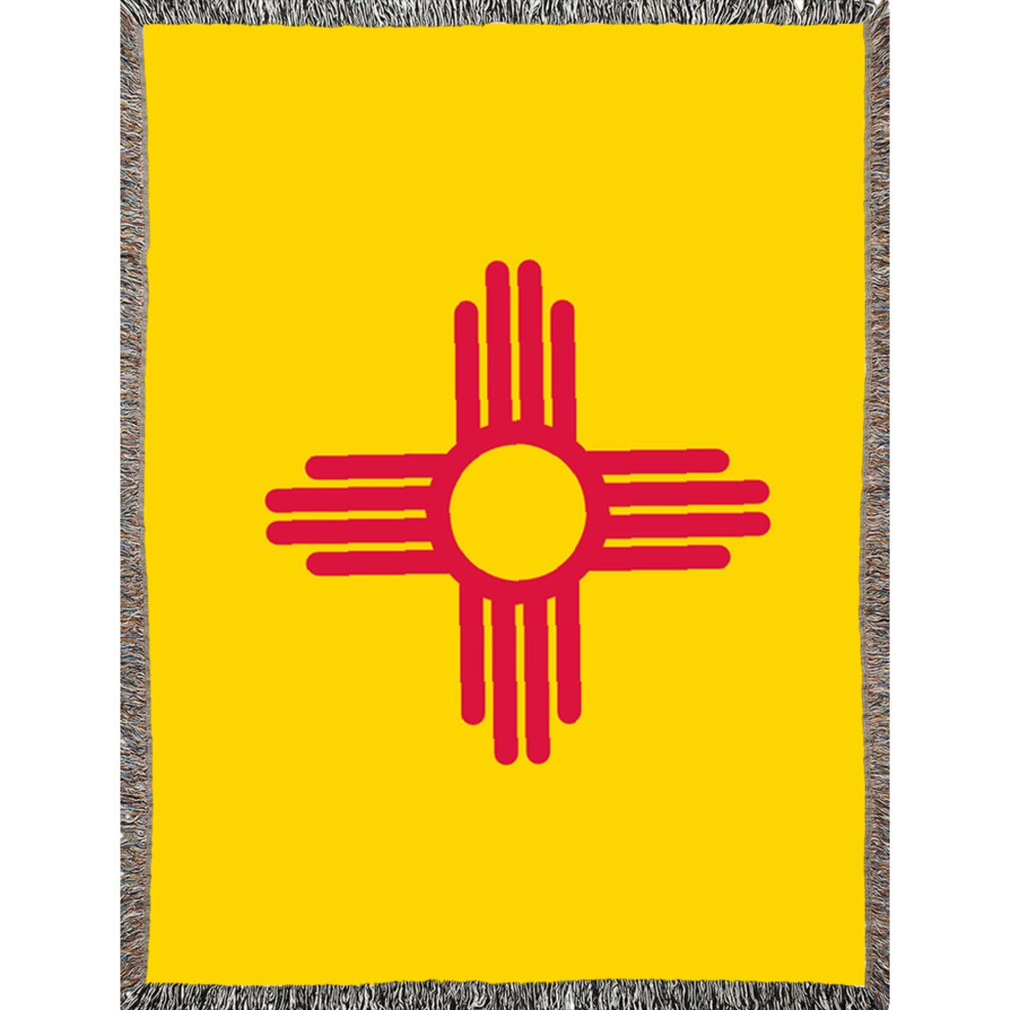 New Mexico Zia Flag Woven Blankets Etsy