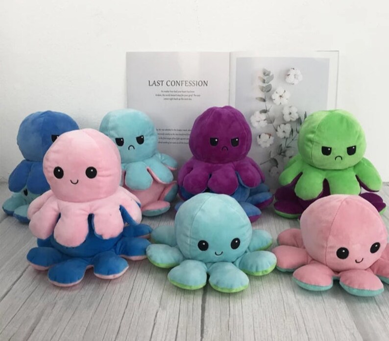 Reversible Flip octopus Plush | Etsy