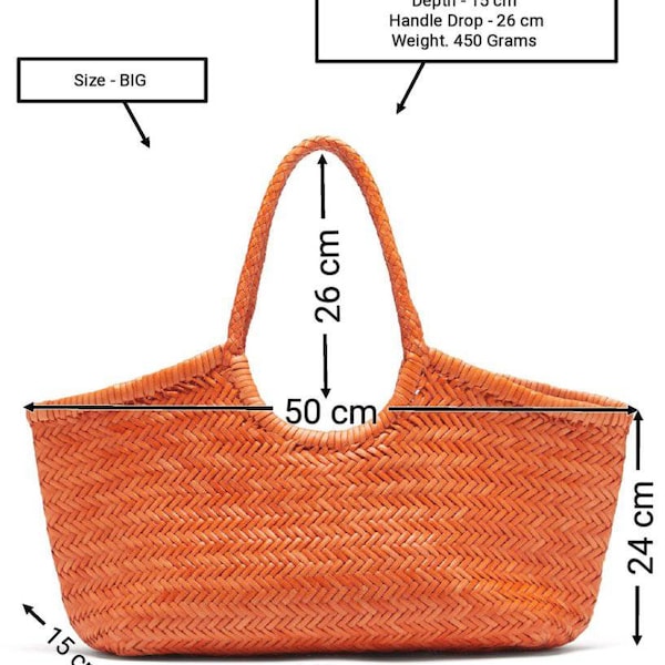 Woven leather tote bag  size  BIG  Nantu-K YOCO  (Y99880NK)