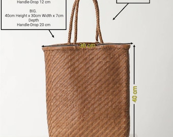 Woven Leather Tote Bag RIPRAP-G Size Small & Big (Y99880RG)  YOCO