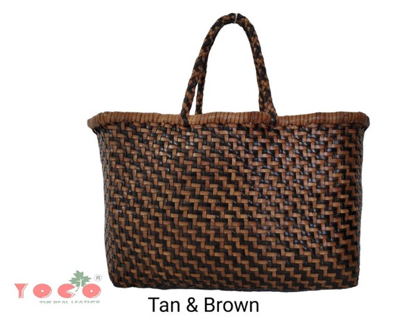 Sac cabas en cuir tress TANATO 1 Taille Petit et Grand YOCO