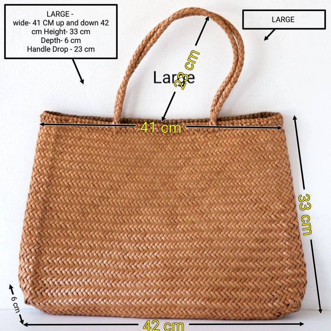 Woven Leather Tote Bag Size Small Big Large SOPHIE ULAD-S | Etsy