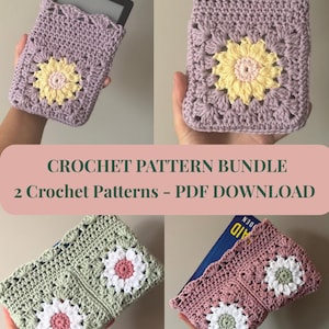 Oh Sweet Daisy Bundle: Book Sleeve Crochet Pattern and Kindle Case Crochet Pattern