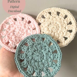 Crochet Coaster Pattern | Boho Blossom Crochet Coaster - Beginner Friendly |  Crochet Pattern