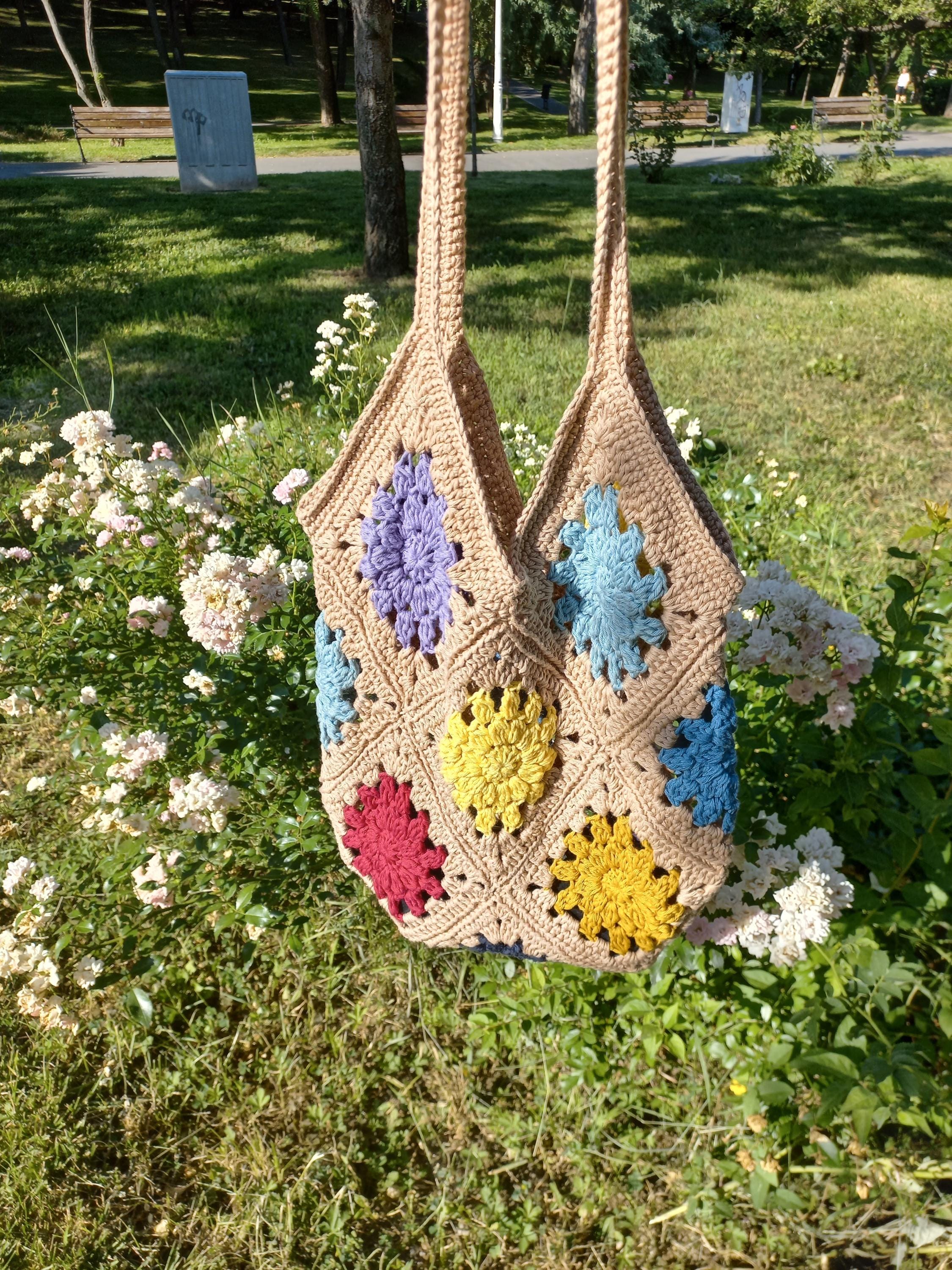 Boho Willow Crochet Tote Bag Pattern: Granny Square Design - PDF ...