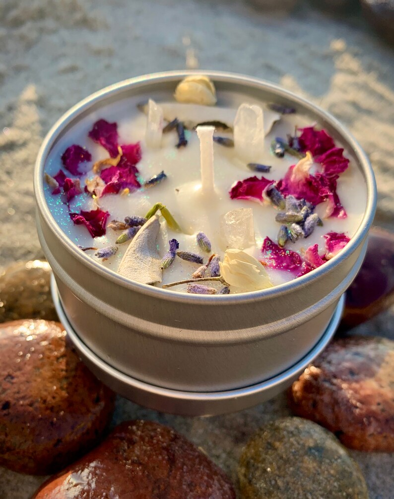 FULL MOON Ritual Candle Love Spell Luxury Candle Crystal Etsy