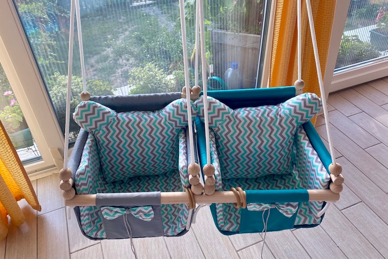 Twin Babies Fabric Swing. Double Indooroutdoor Babytoddler Etsy