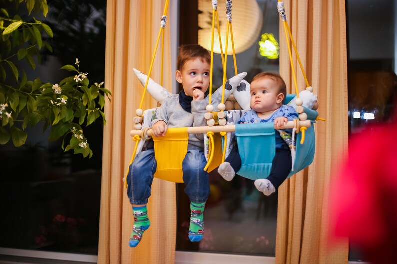 Twin Babies Fabric Swing. Double IndoorOutdoor BabyToddler Etsy