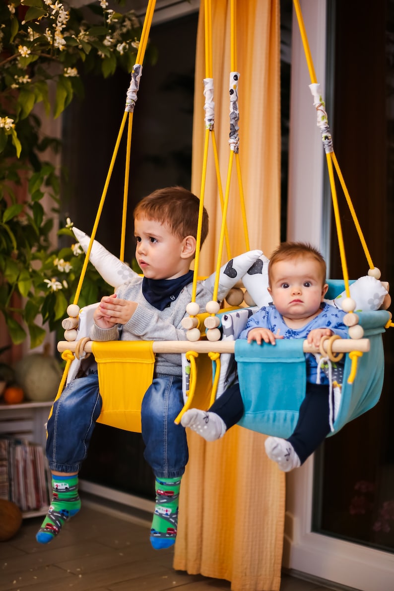 Twin Babies Fabric Swing. Double Indooroutdoor Babytoddler Etsy