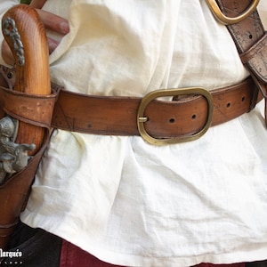 Cinturón de pistola Old West Cowboy occidental de cuero cinturón de pistola  con bucles de cartucho personalizados